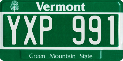 VT license plate YXP991