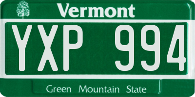 VT license plate YXP994