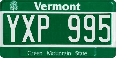 VT license plate YXP995