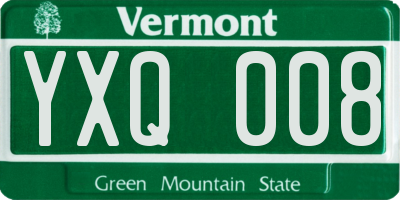 VT license plate YXQ008