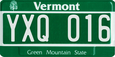 VT license plate YXQ016
