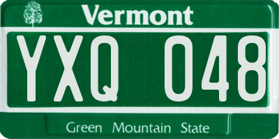 VT license plate YXQ048