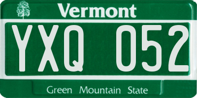 VT license plate YXQ052