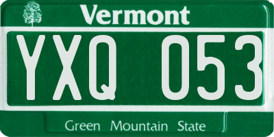 VT license plate YXQ053