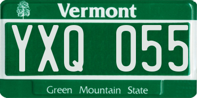 VT license plate YXQ055