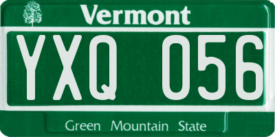 VT license plate YXQ056
