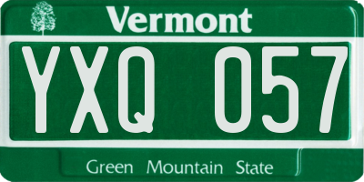 VT license plate YXQ057