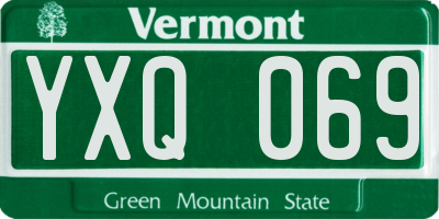 VT license plate YXQ069