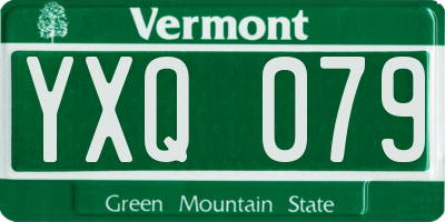 VT license plate YXQ079