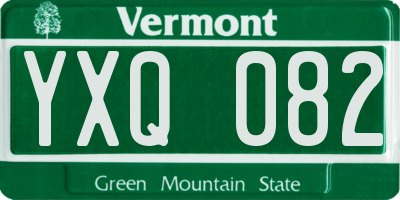 VT license plate YXQ082
