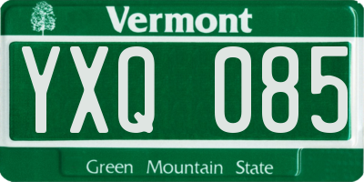 VT license plate YXQ085