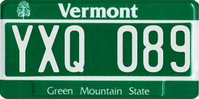 VT license plate YXQ089