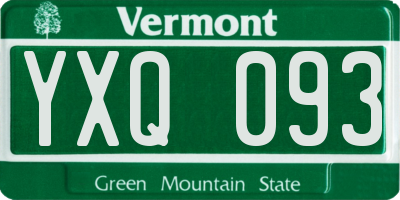 VT license plate YXQ093