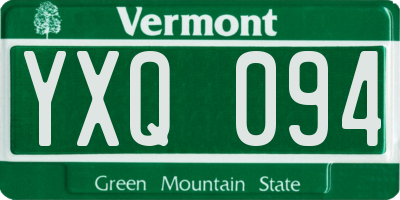 VT license plate YXQ094