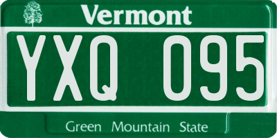 VT license plate YXQ095