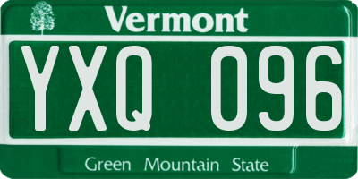 VT license plate YXQ096