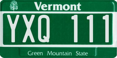 VT license plate YXQ111