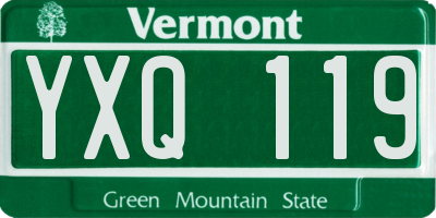 VT license plate YXQ119