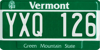 VT license plate YXQ126