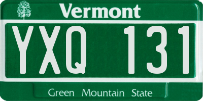 VT license plate YXQ131