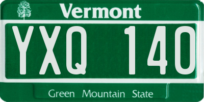 VT license plate YXQ140