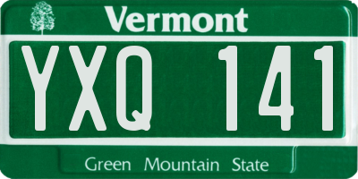 VT license plate YXQ141