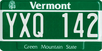 VT license plate YXQ142