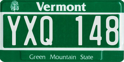 VT license plate YXQ148