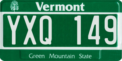 VT license plate YXQ149