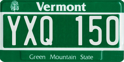 VT license plate YXQ150