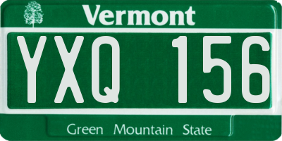 VT license plate YXQ156
