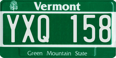 VT license plate YXQ158