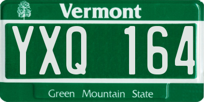 VT license plate YXQ164
