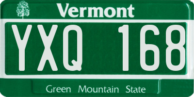 VT license plate YXQ168