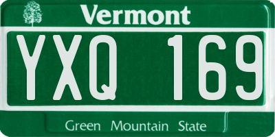 VT license plate YXQ169