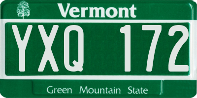 VT license plate YXQ172