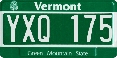 VT license plate YXQ175