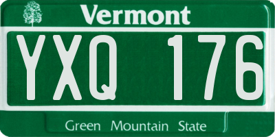 VT license plate YXQ176