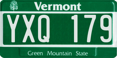 VT license plate YXQ179