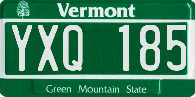 VT license plate YXQ185