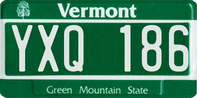 VT license plate YXQ186