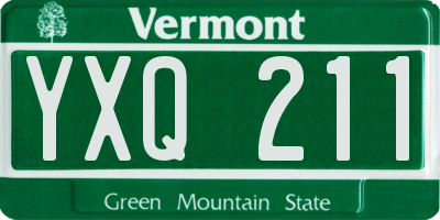 VT license plate YXQ211