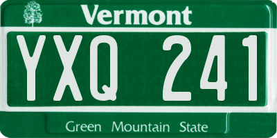 VT license plate YXQ241