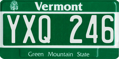 VT license plate YXQ246