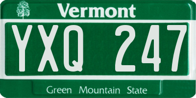 VT license plate YXQ247