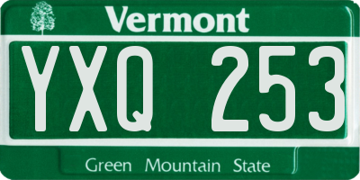 VT license plate YXQ253