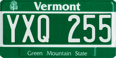 VT license plate YXQ255