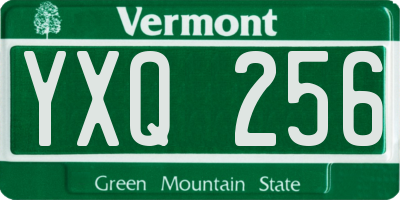 VT license plate YXQ256