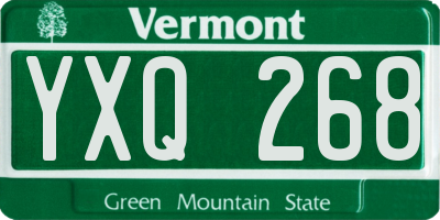VT license plate YXQ268