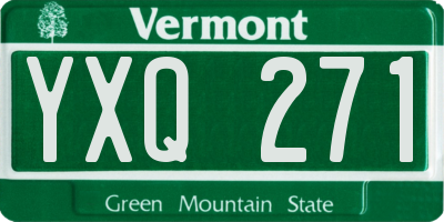 VT license plate YXQ271